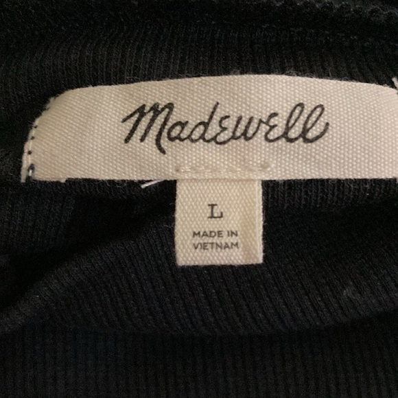 Madewell Turtleneck Long-Sleeve Cropped Tee Black Size L - Picture 2 of 4